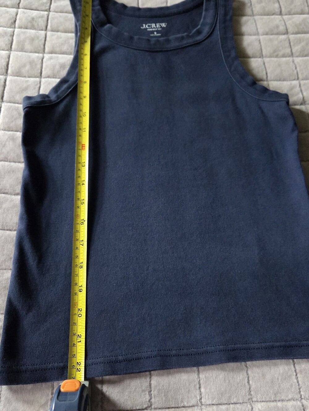 J.Crew Perfect Fit 100% Cotton Tank Women's Size S Color Navy Blue - Picture 4 of 6